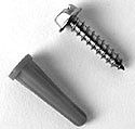 Plastic Anchor for SS Wood Screws 100 pk